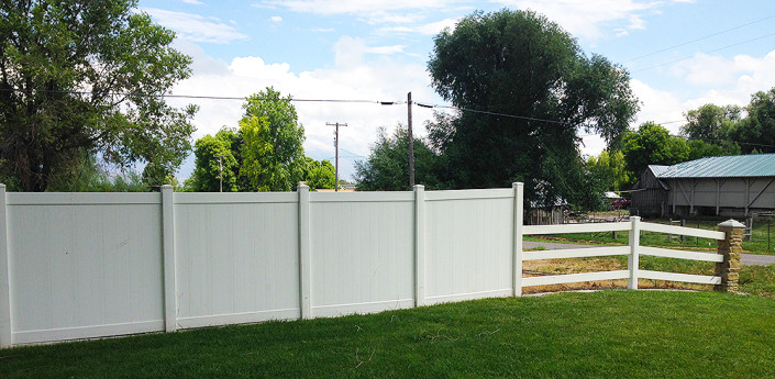 White Vinyl Privacy Fence