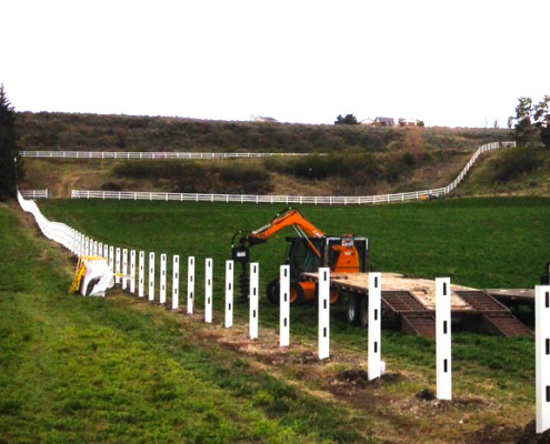 Vinyl Ranch Rail During Installation--Another View